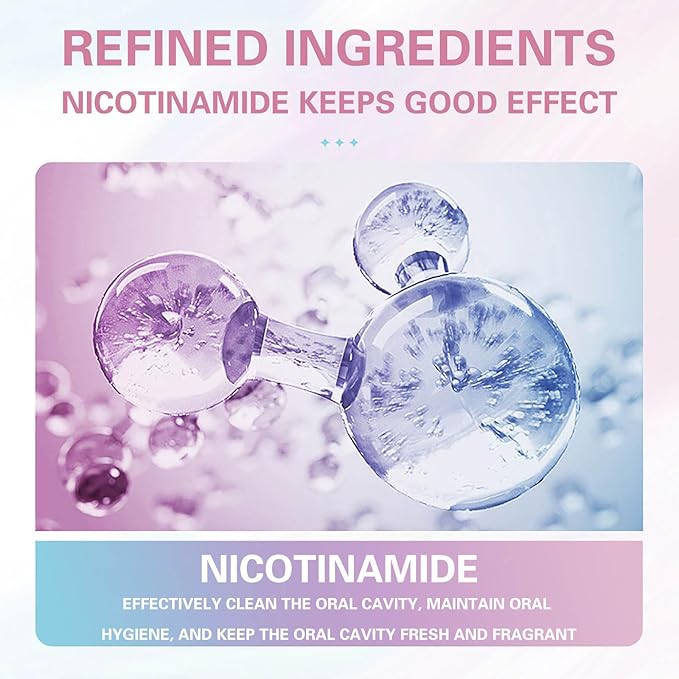 Niacinamide Whitening Toothpaste, Niacinamide Toothpaste, Whiter Teeth & Fresh Breath,Enamel Safe Whitening & Stain Removal Naturall,Repair and Protect Teeth 100g