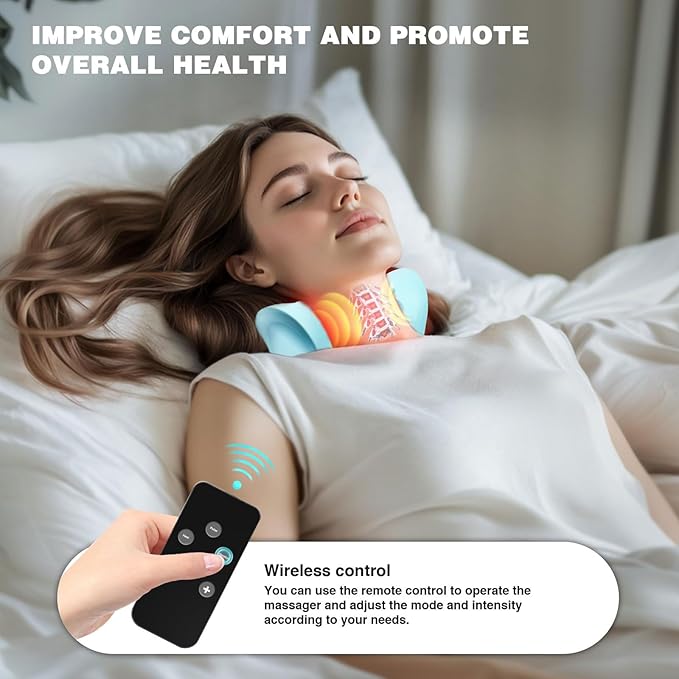 EMS Neck Massager with Heat - Electric Muscle Relaxation for Neck & Shoulder Comfort | UAE