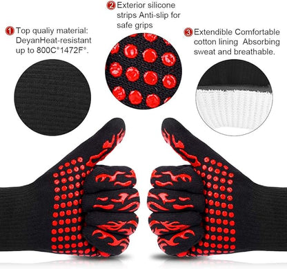 Heat Resistant BBQ Oven Gloves
