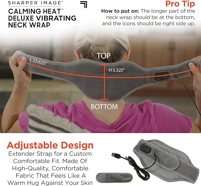 Calming Heat™ Vibrating Neck Wrap – Soothing Heat & Massage in One